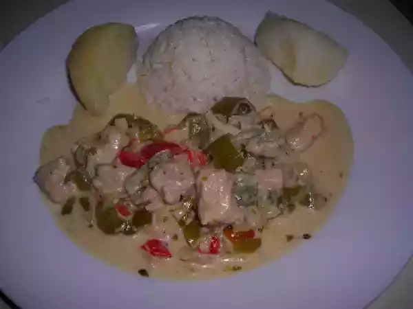 Receta Pollo con salsa de nata