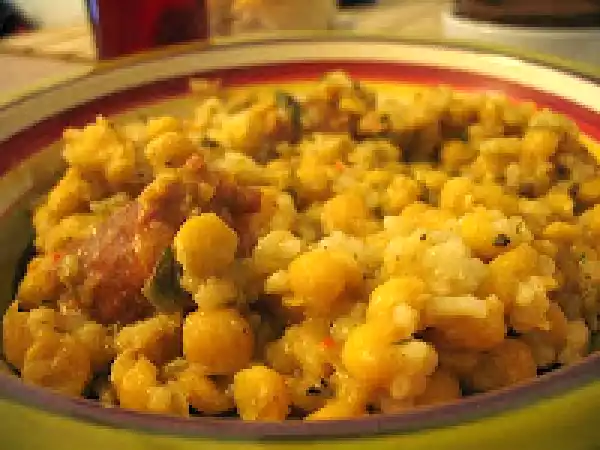 Receta Arroz con garbanzos y espinacas