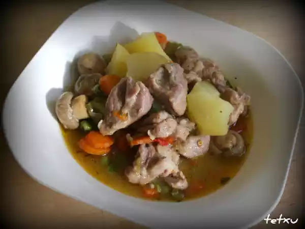 Receta Guiso de pavo con champiñones (fussioncook)