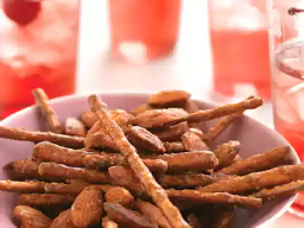 Receta Aperitivo de pretzel y almendras (tipo snack)