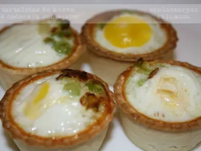 Receta Tartaletas de huevo de codorniz con ajetes