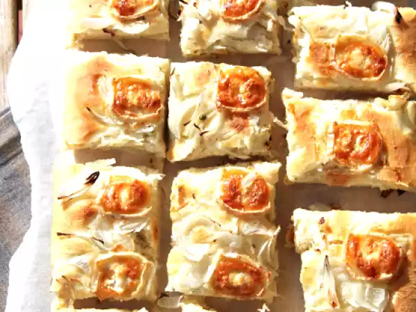 Receta Focaccia cebolla y queso