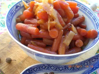 Receta Zanahorias baby con jengibre confitado