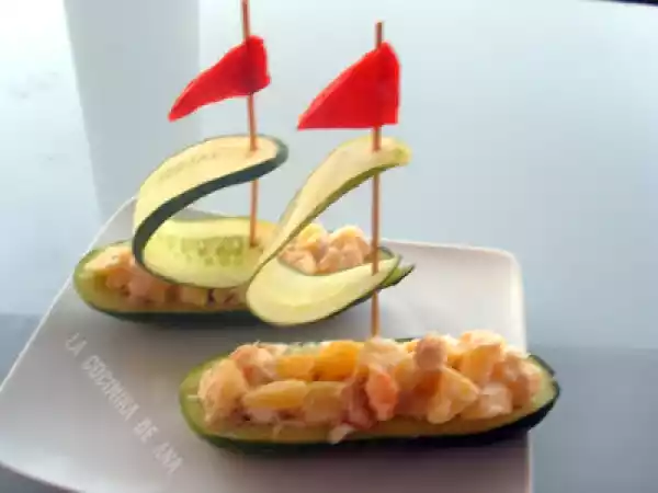 Receta Ensalada barquita de fruta