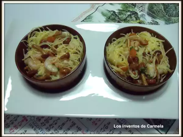 Receta Vermicelli con gambas