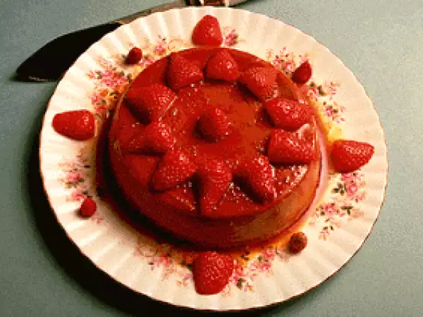 Receta Flan de fresa