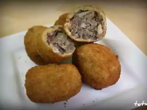 Receta Croquetas de morcilla y puerro (fussioncook y tradicional)
