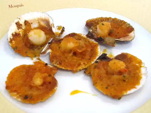 Receta Zamburiñas al horno y fotos de la lanzada.