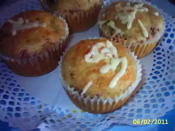 Receta Muffins de carne, frutos secos y mozzarella