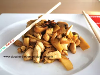Receta Pollo con bambú y nasi goreng