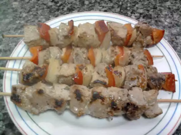 Receta Brochetas de cerdo