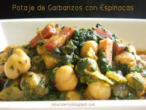 Receta Potaje de garbanzos con espinacas