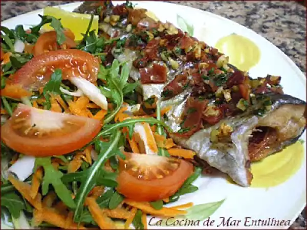 Receta Trucha a la navarra