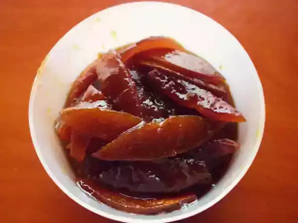 Receta Cáscara de naranja agria en conserva.