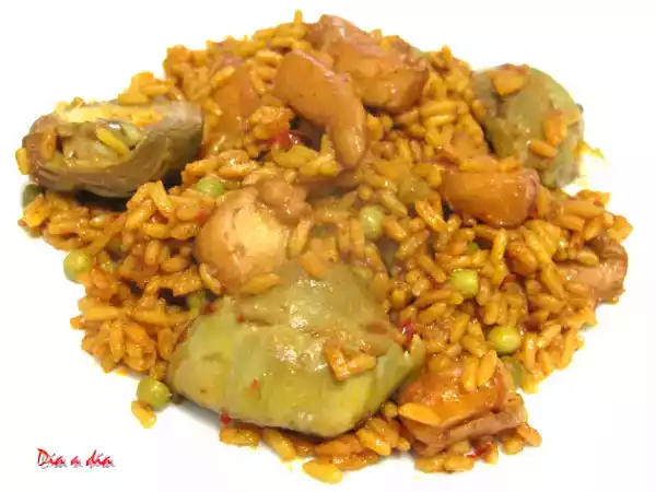 Receta Arroz con sepia y alcachofas