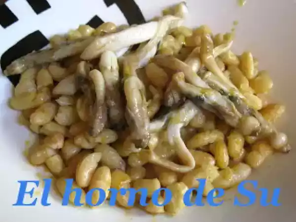 Receta Menú homenaje a santi santamaría: judías con navajas y helado de vainilla