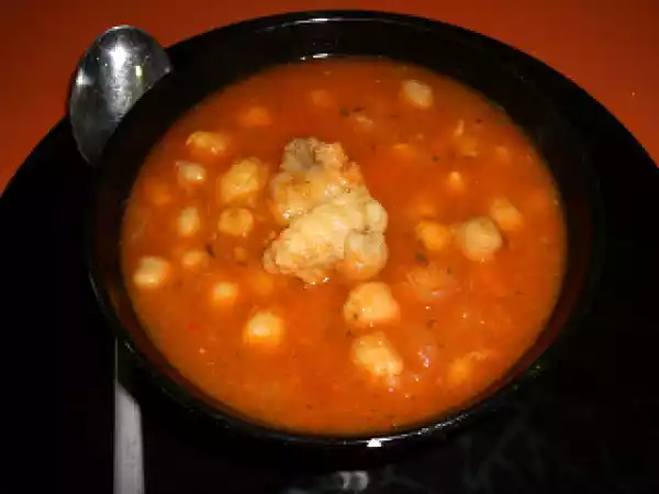 Receta Garbanzos con rape en thermomix