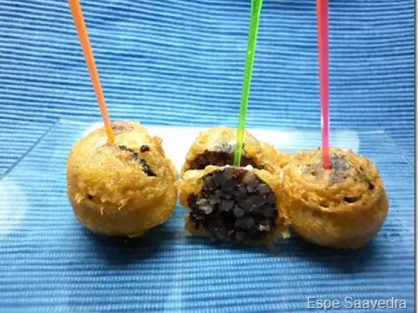 Receta Bocado de morcilla en tempura