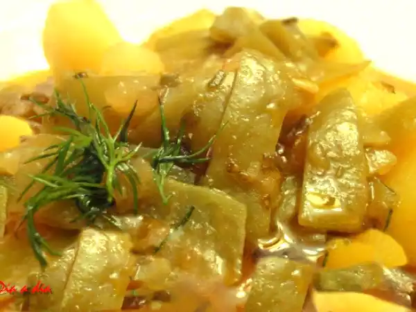 Receta Estofado de patatas con judias verdes