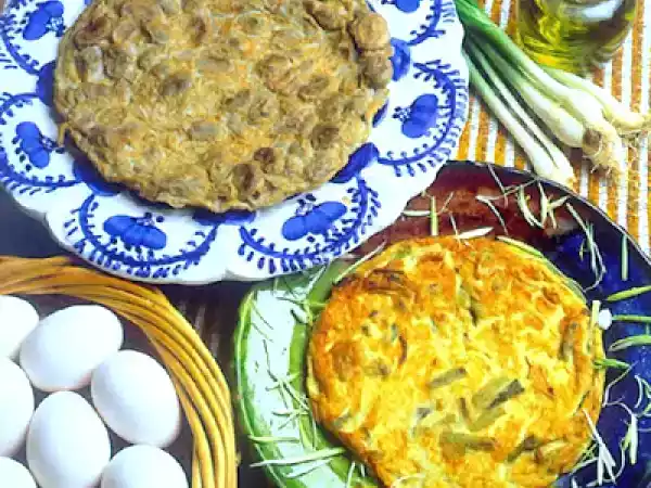Receta Tortilla de habas frescas del real de antas