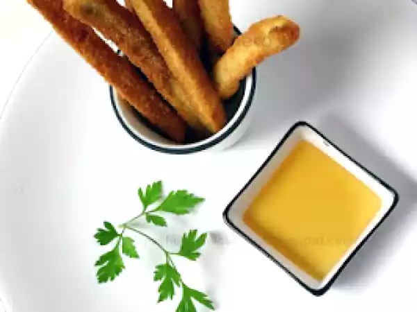 Receta Bastones de berenjena con miel