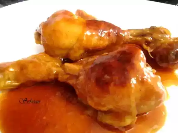 Receta Pollo en salsa barbacoa-fanta naranja (fussioncook)