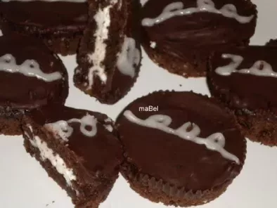 Receta Cupcake de chocolate tipo pingüinos marinela