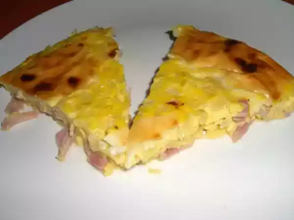 Receta Quiche light de jamon y cebolla