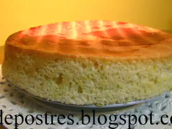 Receta Bizcocho de espuma para tartas