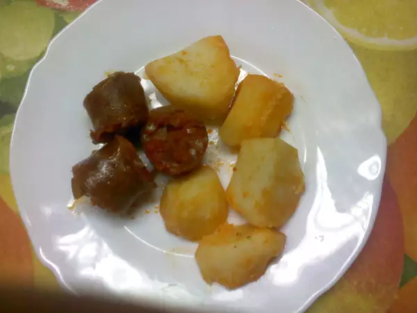 Receta Cachelos con chorizo escaldado
