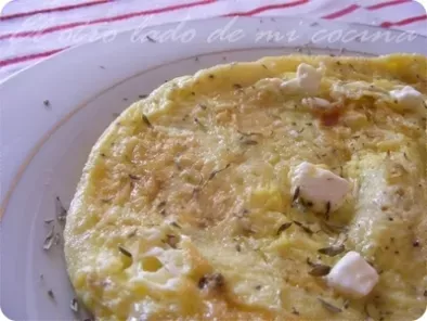 Receta Tortilla francesa con queso aromatizada al tomillo