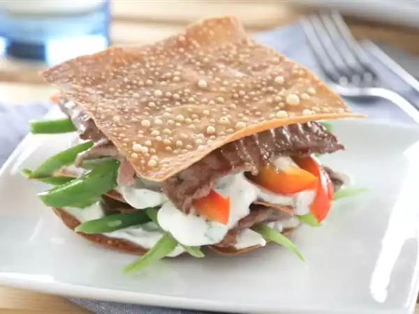 Receta Milhojas de solomillo