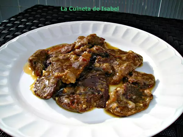 Receta fricandó de vedella amb rovellons