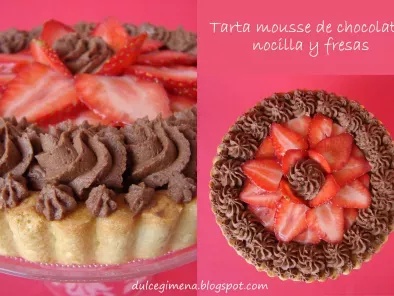 Receta Tarta mousse de chocolate, nocilla y fresas