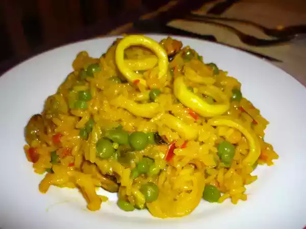 Receta Arroz marinero.