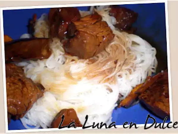 Receta Solomillo teriyaki con setas wok