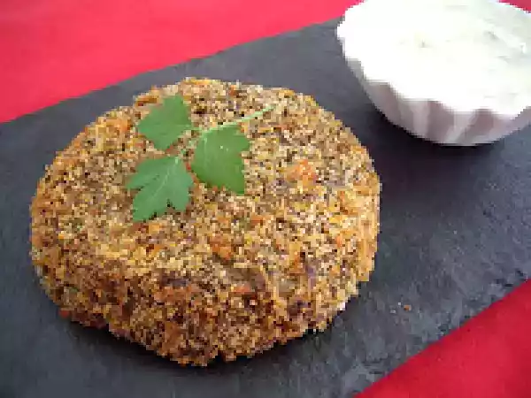 Receta Medallones de verduras con morcilla de arroz (morcilla de burgos)