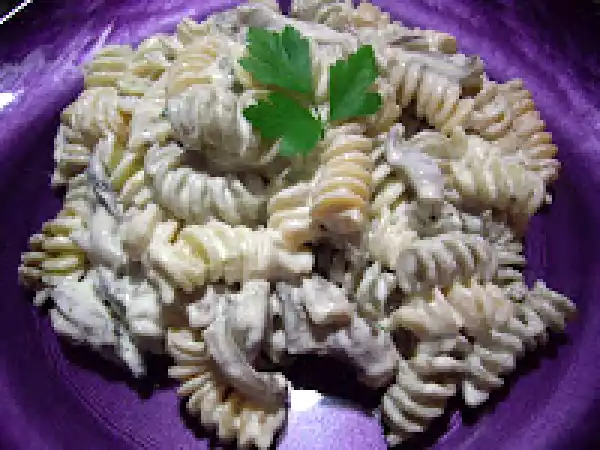 Receta Fusilli con setas a la crema