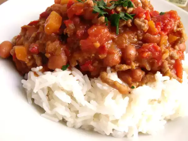 Receta Chili con arroz