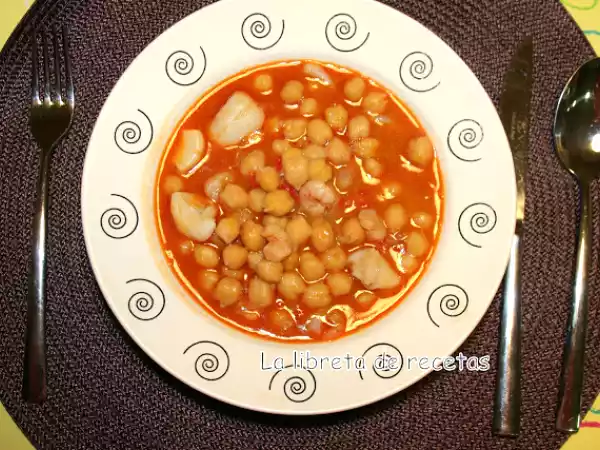 Receta Garbanzos marineros para viernes de cuaresma