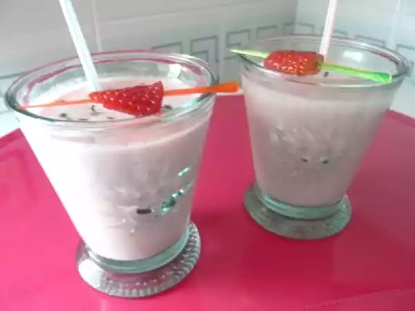 Receta Batido /helado de fresa