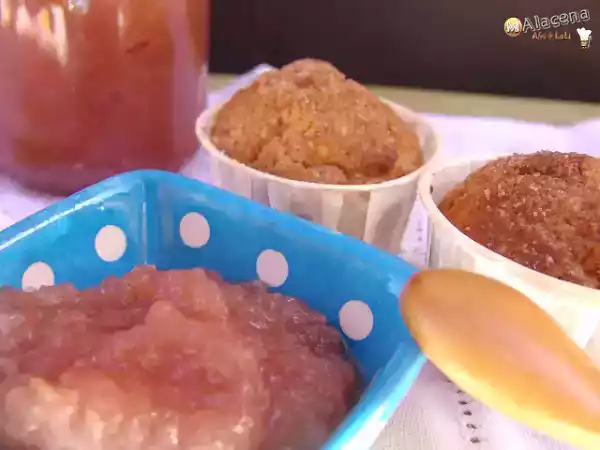 Receta Mermelada de manzana y uva con muffins de nenalinda, azucarera y premios
