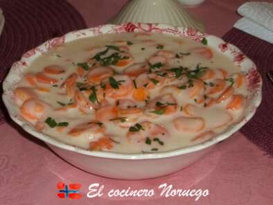 Receta Bacalao noruego con zanahorias en salsa blanca