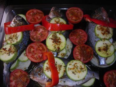 Receta Pescado al horno con verduras