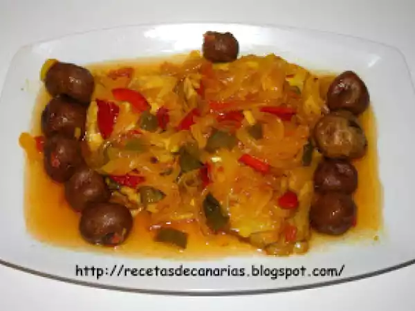 Receta Corvina encebollada