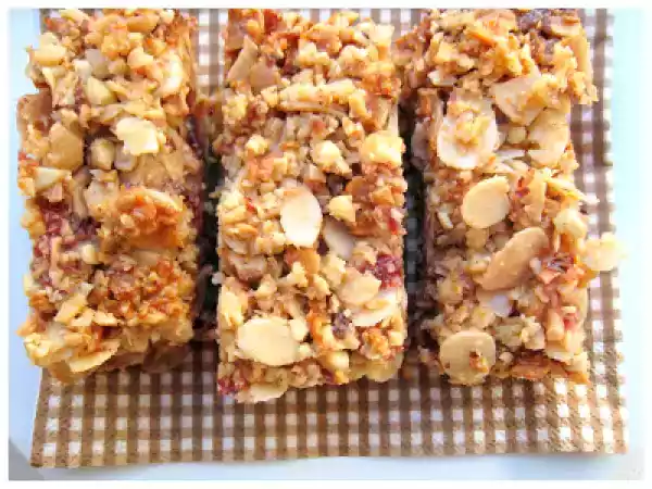 Receta Barritas de cereales con frambuesas