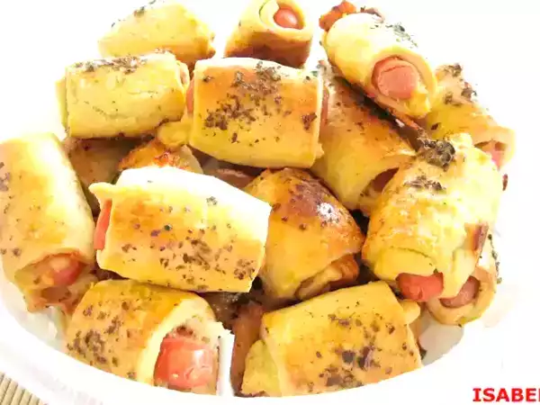 Receta Rollitos de salchicha