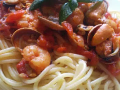 Receta Espaguetis marineros