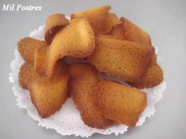 Receta Tejas de almendra caramelizadas