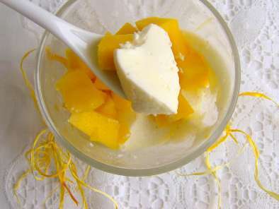 Receta Mousse de yogurt y mango